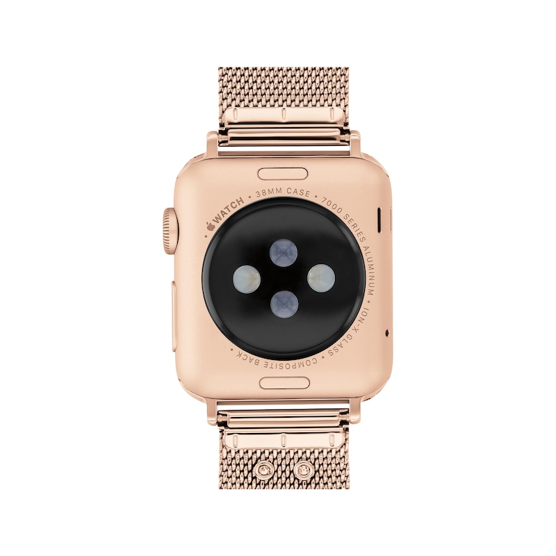 COACH Rose Gold-Tone Stainless Steel Mesh Women's Apple Watch Strap 14700240
