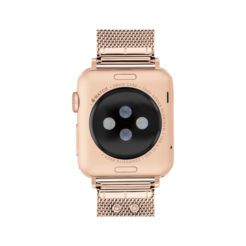 Main Image 3 of COACH Rose Gold-Tone Stainless Steel Mesh Women's Apple Watch Strap 14700240