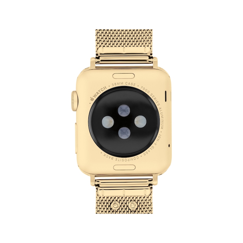 Main Image 3 of COACH Gold-Tone Stainless Steel Mesh Women's Apple Watch Strap 14700255