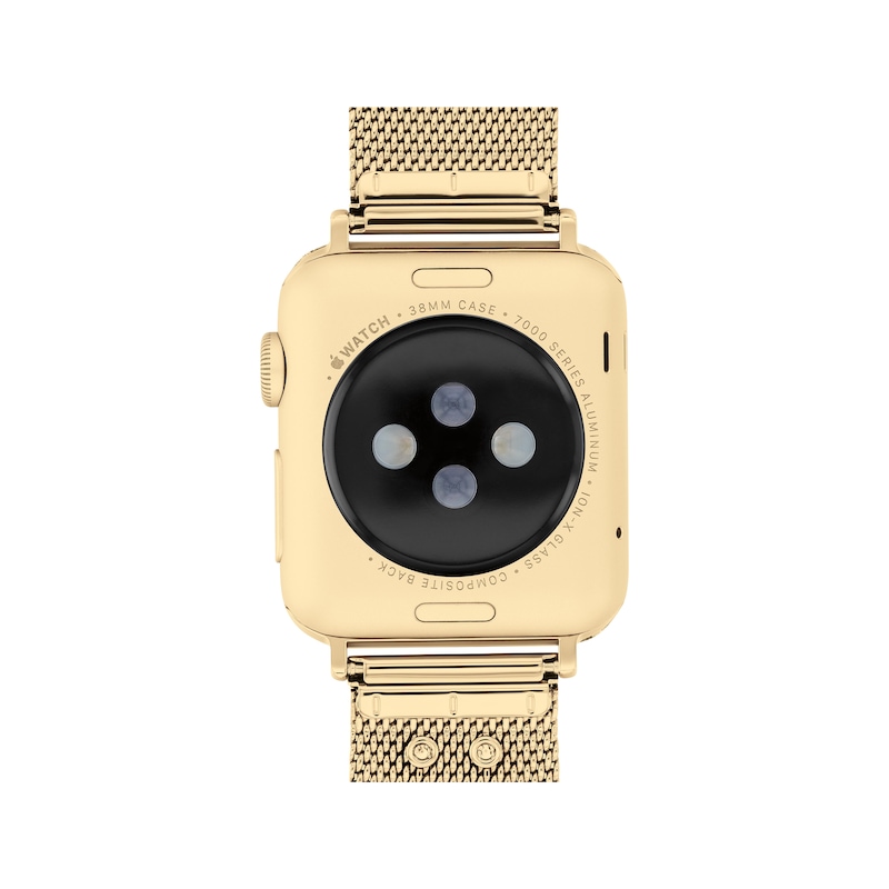 COACH Gold-Tone Stainless Steel Mesh Women's Apple Watch Strap 14700255