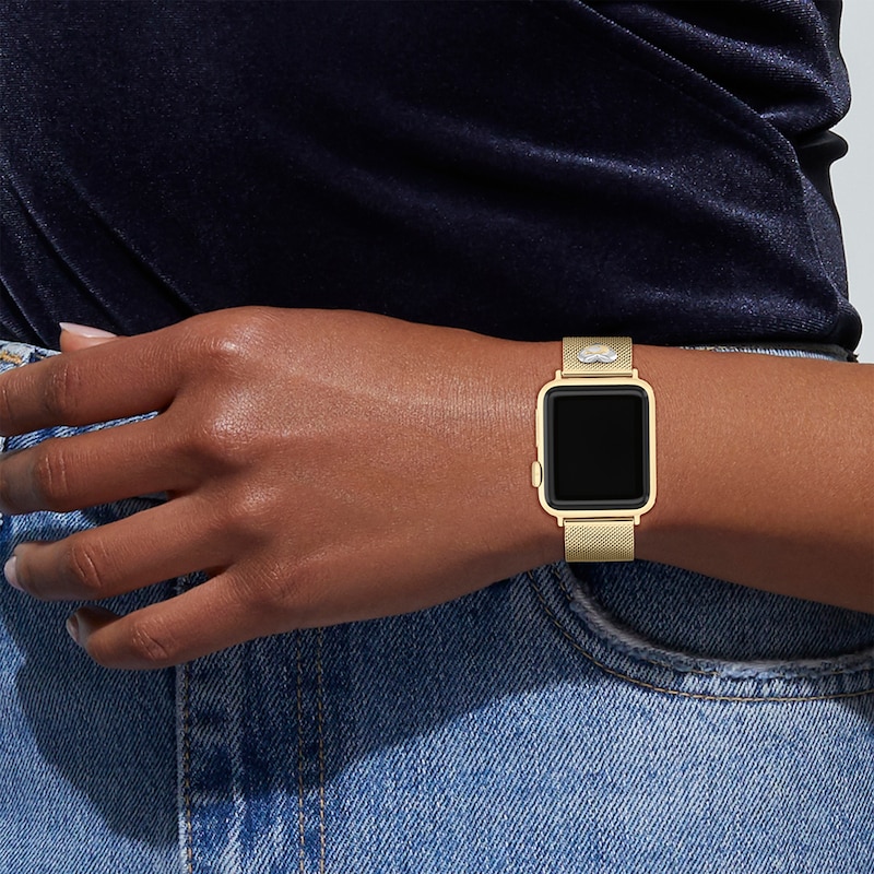 Main Image 5 of COACH Gold-Tone Stainless Steel Mesh Women's Apple Watch Strap 14700255