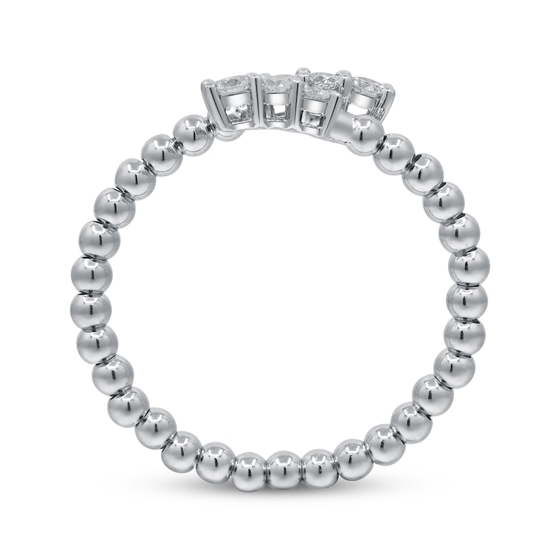Main Image 2 of Diamond Flex Ring 1/5 ct tw 10K White Gold & Titanium
