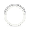 Thumbnail Image 4 of Now + Forever Lab-Grown Diamonds Emerald & Round-Cut Anniversary Ring 3-3/4 ct tw 14K White Gold