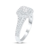 Thumbnail Image 2 of Now + Forever Lab-Grown Diamonds Princess-Cut Double Halo Engagement Ring 1 ct tw 14K White Gold