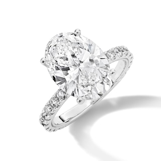 Neil Lane Artistry Oval-Cut Lab-Grown Diamond Engagement Ring 5-5/8 ct tw 14K White Gold