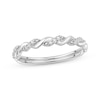 Thumbnail Image 1 of Now + Forever Lab-Grown Diamonds Twist Anniversary Ring 1/20 ct tw 10K White Gold