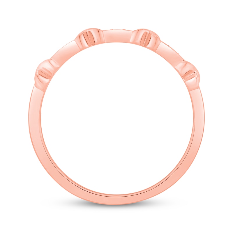 Main Image 2 of Now + Forever Lab-Grown Diamonds &quot;X&quot; Anniversary Ring 1/20 ct tw 10K Rose Gold