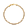 Thumbnail Image 1 of Diamond-Cut Ice Chain Bracelet 3.5mm Solid 10K Yellow Gold 8.5&quot;