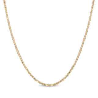 Diamond-Cut Ice Chain Necklace 2.6mm Solid 10K Yellow Gold 20"
