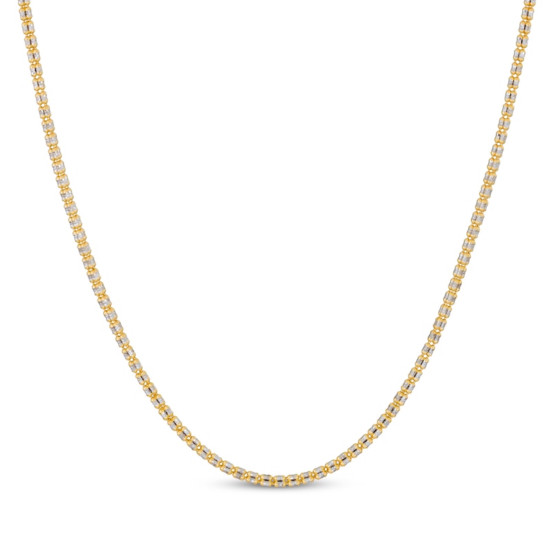 Main Image 1 of Diamond-Cut Ice Chain Necklace 2.6mm Solid 10K Yellow Gold 20&quot;