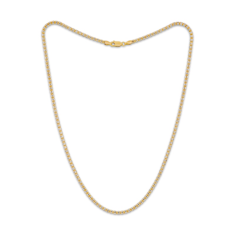 Main Image 2 of Diamond-Cut Ice Chain Necklace 2.6mm Solid 10K Yellow Gold 20&quot;
