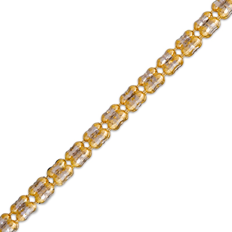 Main Image 3 of Diamond-Cut Ice Chain Necklace 2.6mm Solid 10K Yellow Gold 20&quot;