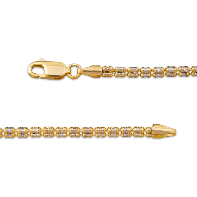 Main Image 4 of Diamond-Cut Ice Chain Necklace 2.6mm Solid 10K Yellow Gold 20&quot;