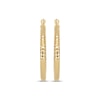 Thumbnail Image 2 of Italian Brilliance Diamond-Cut Hoop Earrings 14K Yellow Gold 20mm
