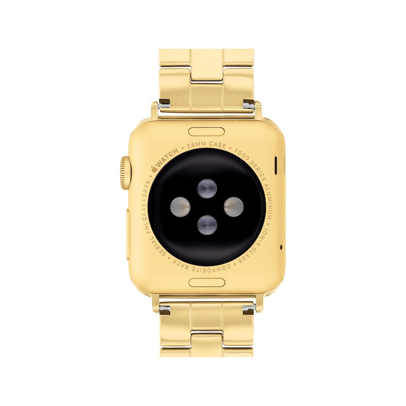 Main Image 3 of COACH Gold-Tone Crystal Apple Watch Strap 14700258