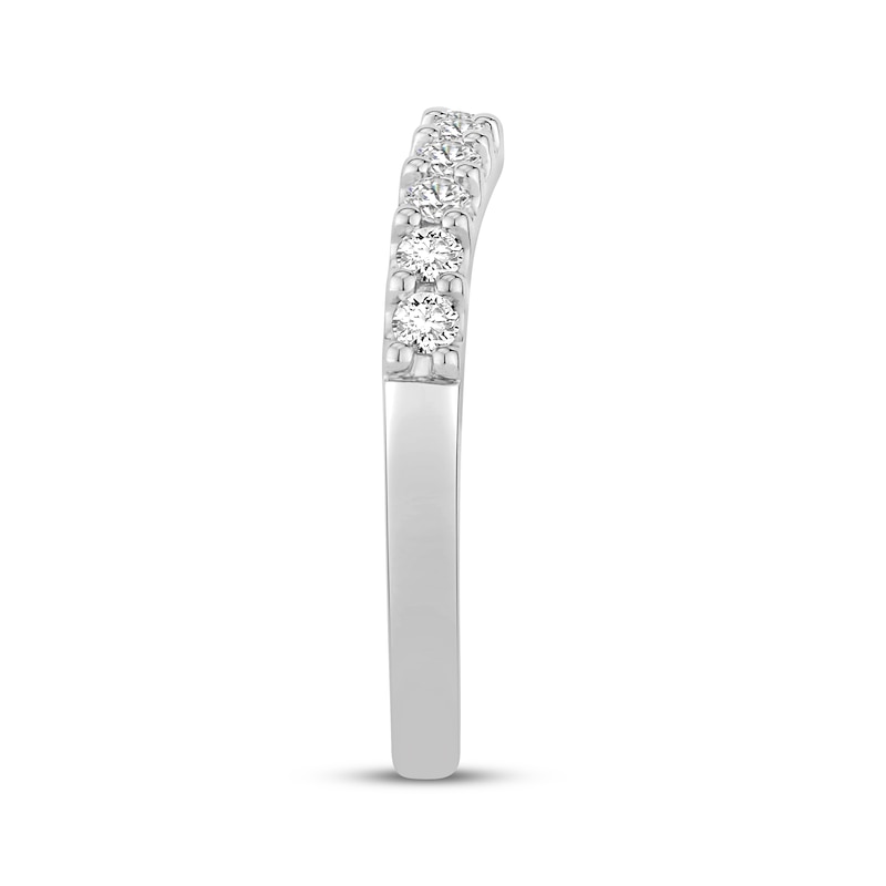 Main Image 2 of Now + Forever Lab-Grown Diamonds Contour Anniversary Ring 1/2 ct tw 14K White Gold