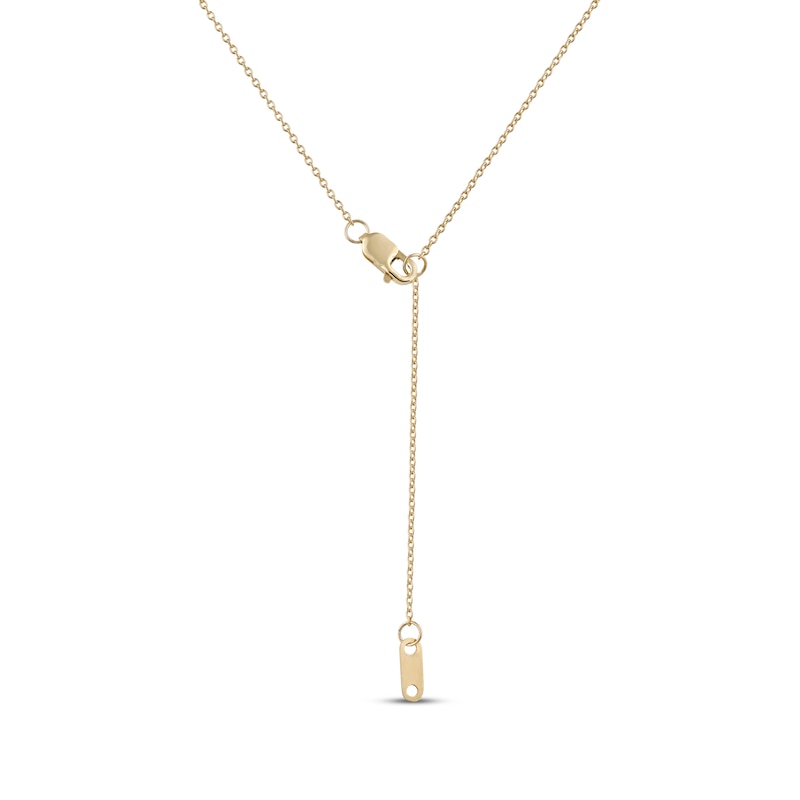 Main Image 4 of Emerald & Diamond Accent Necklace 10K Yellow Gold 18&quot;