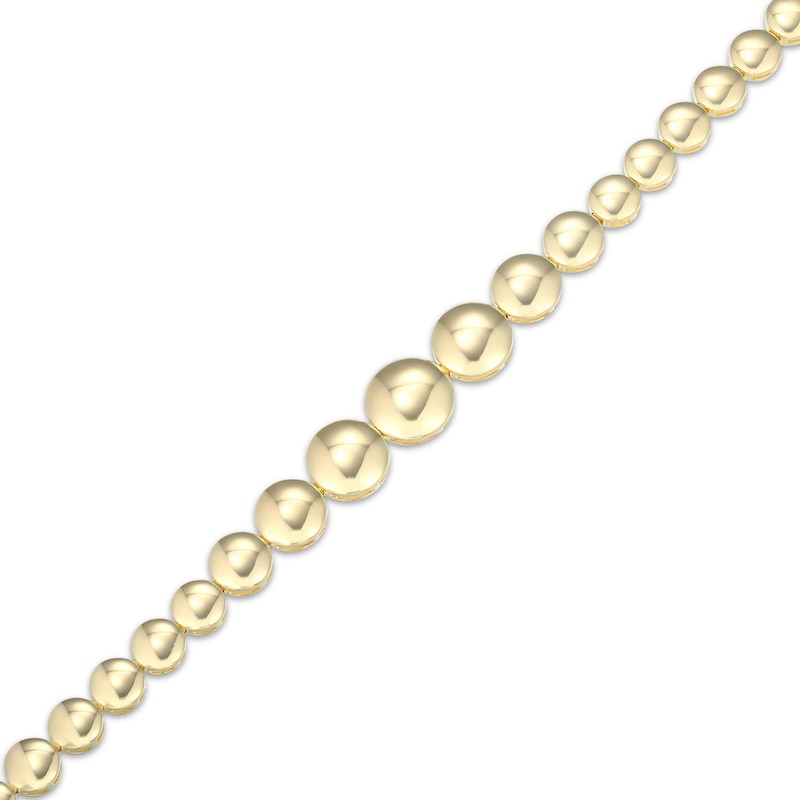 Main Image 2 of Graduated Disc Bracelet 18K Yellow Gold-Plated Sterling Silver 7.25"