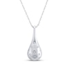 Thumbnail Image 1 of STUDIO BY KAY Diamond Scatter Teardrop Necklace 1/6 ct tw Sterling Silver 18&quot;