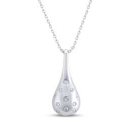 STUDIO BY KAY Diamond Scatter Teardrop Necklace 1/6 ct tw Sterling Silver 18"