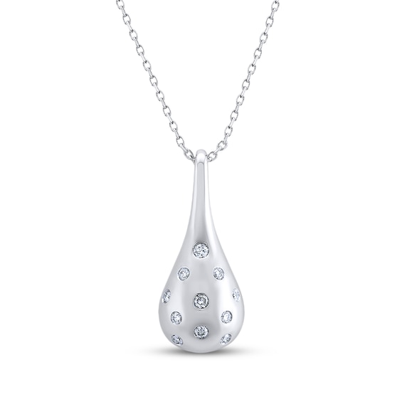 STUDIO BY KAY Diamond Scatter Teardrop Necklace 1/6 ct tw Sterling Silver 18"