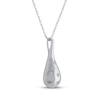 Thumbnail Image 2 of STUDIO BY KAY Diamond Scatter Teardrop Necklace 1/6 ct tw Sterling Silver 18&quot;