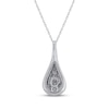 Thumbnail Image 3 of STUDIO BY KAY Diamond Scatter Teardrop Necklace 1/6 ct tw Sterling Silver 18&quot;