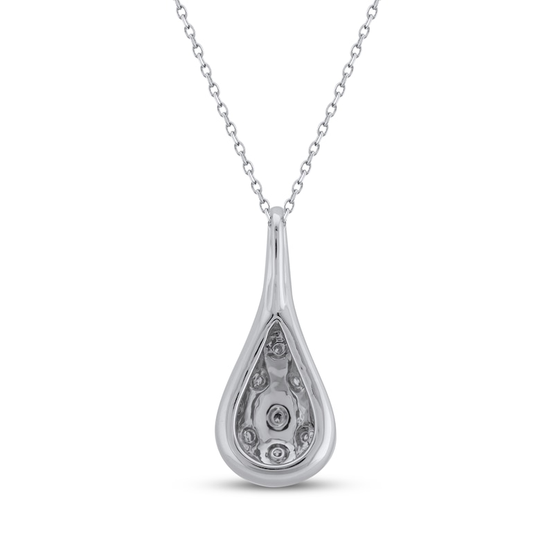 Main Image 3 of STUDIO BY KAY Diamond Scatter Teardrop Necklace 1/6 ct tw Sterling Silver 18&quot;