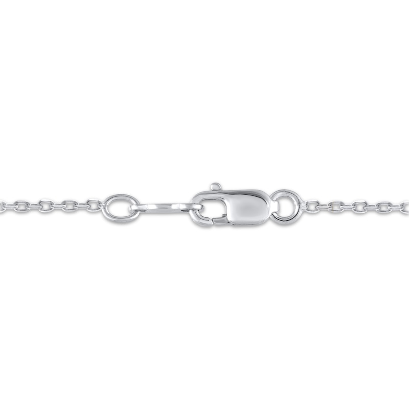 Main Image 4 of STUDIO BY KAY Diamond Scatter Teardrop Necklace 1/6 ct tw Sterling Silver 18&quot;
