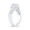 Thumbnail Image 2 of Now + Forever Princess-Cut Quad Diamond Double Halo Engagement Ring 1/2 ct tw 10K White Gold