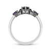 Thumbnail Image 3 of Disney Treasures Hocus Pocus Marquise-Cut Black Onyx, Diamond & Amethyst Moon Ring 1/10 ct tw Sterling Silver