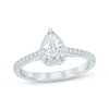 Thumbnail Image 1 of Now + Forever Pear-Shaped Lab-Grown Diamond Halo Engagement Ring 3/4 ct tw 14K White Gold