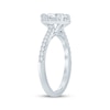 Thumbnail Image 2 of Now + Forever Pear-Shaped Lab-Grown Diamond Halo Engagement Ring 3/4 ct tw 14K White Gold