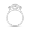Thumbnail Image 3 of Memories Moments Magic Oval-Cut Lab-Grown Diamond Three-Stone Engagement Ring 2-5/8 ct tw 14K White Gold