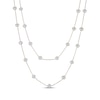 Thumbnail Image 1 of Cultured Pearl Layered Station Necklace 10K Yellow Gold 18"