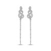 Thumbnail Image 2 of STUDIO BY KAY White Lab-Created Sapphire Snake Drop Earrings Sterling Silver