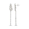 Thumbnail Image 3 of STUDIO BY KAY White Lab-Created Sapphire Snake Drop Earrings Sterling Silver