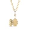 Thumbnail Image 4 of Diamond Oval Locket Y-Drop Necklace 1/10 ct tw 10K Yellow Gold 18"