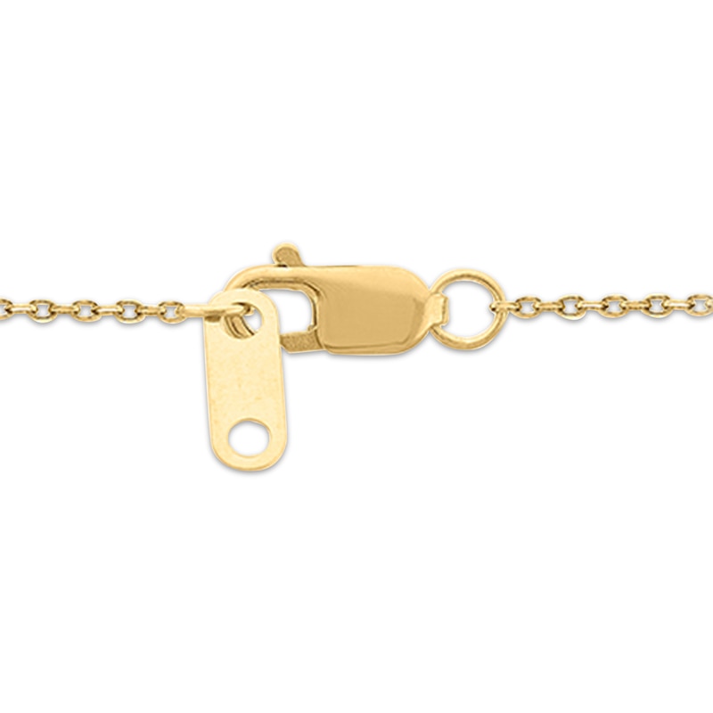 Main Image 5 of Diamond Oval Locket Y-Drop Necklace 1/10 ct tw 10K Yellow Gold 18"