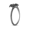 Thumbnail Image 2 of Disney Treasures The Nightmare Before Christmas Black & White Diamond Spider Ring 1/10 ct tw Black Rhodium-Plated Sterling Silver