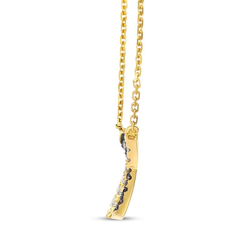 Main Image 2 of Le Vian Kiss Collection Diamond "X" Necklace 1/5 ct tw 14K Honey Gold 19"