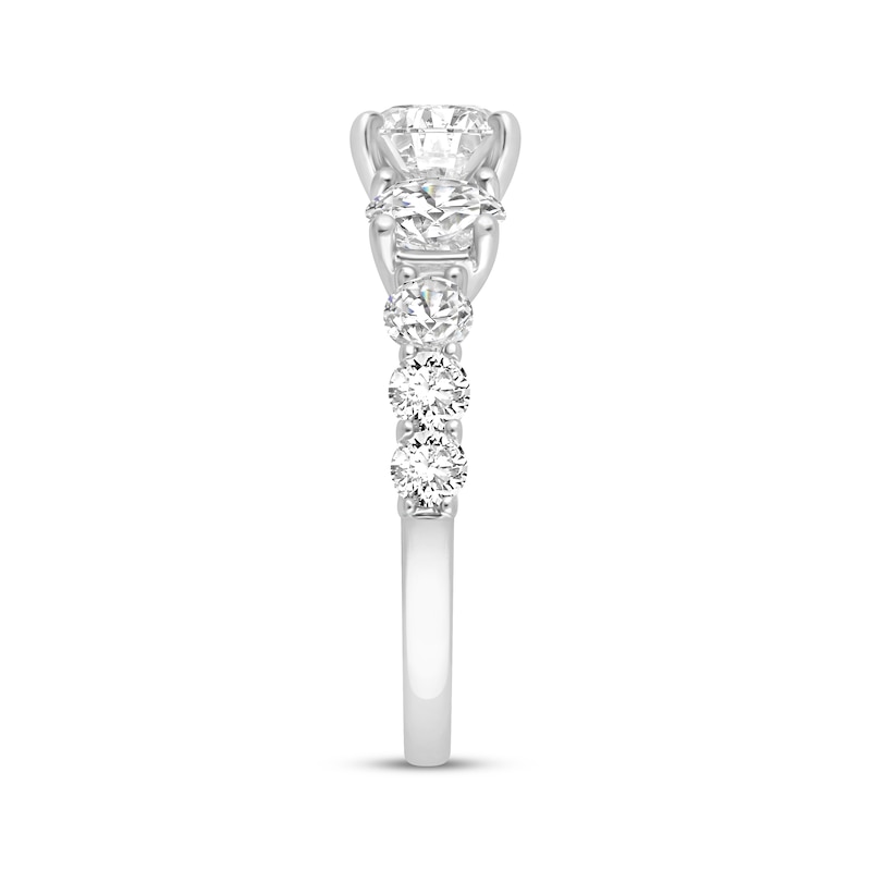 Main Image 2 of Memories Moments Magic Lab-Grown Diamonds Round-Cut Three-Stone Engagement Ring 3-3/4 ct tw 14K White Gold