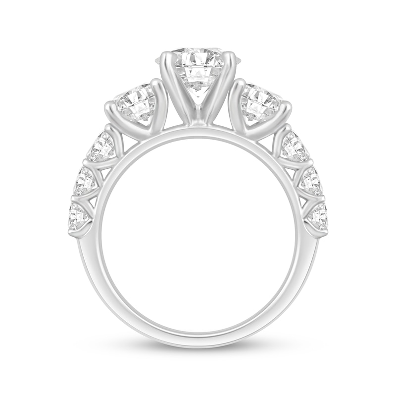 Main Image 3 of Memories Moments Magic Lab-Grown Diamonds Round-Cut Three-Stone Engagement Ring 3-3/4 ct tw 14K White Gold