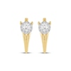Thumbnail Image 2 of Closer Together Lab-Grown Diamond Halo Hoop Earrings 1/2 ct tw 10K Two-Tone Gold
