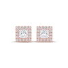 Thumbnail Image 2 of KAY Lab-Grown Diamonds Princess-Cut Stud Earrings 1 ct tw 14K Rose Gold (F/SI2)