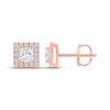 Thumbnail Image 3 of KAY Lab-Grown Diamonds Princess-Cut Stud Earrings 1 ct tw 14K Rose Gold (F/SI2)
