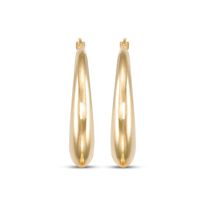 Main Image 2 of Crescent Hoop Earrings 24K Yellow Gold Vermeil Sterling Silver 34mm