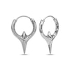 Thumbnail Image 1 of Men's Etched Spike Huggie Hoop Earrings Stainless Steel & Black Ion Plating