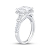 Thumbnail Image 2 of Now + Forever Lab-Grown Diamonds Princess-Cut Halo Engagement Ring 3-7/8 ct tw 14K White Gold