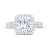Thumbnail Image 3 of Now + Forever Lab-Grown Diamonds Princess-Cut Halo Engagement Ring 3-7/8 ct tw 14K White Gold